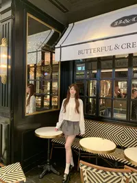 熊熊Home【乖巧牌】miu系学院风甜美少女长袖裤裙套装假两件女