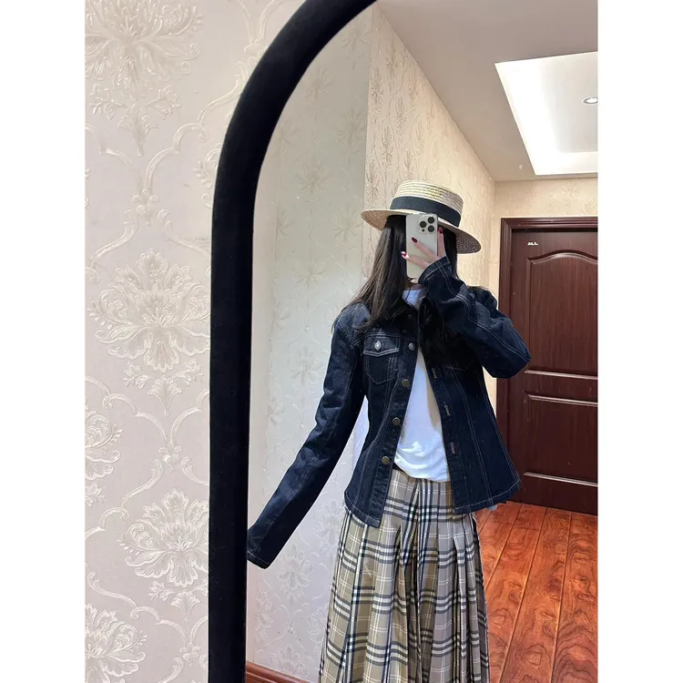 美式复古水洗牛仔外套女春秋2025新款百搭休闲宽松夹克短款牛仔衣