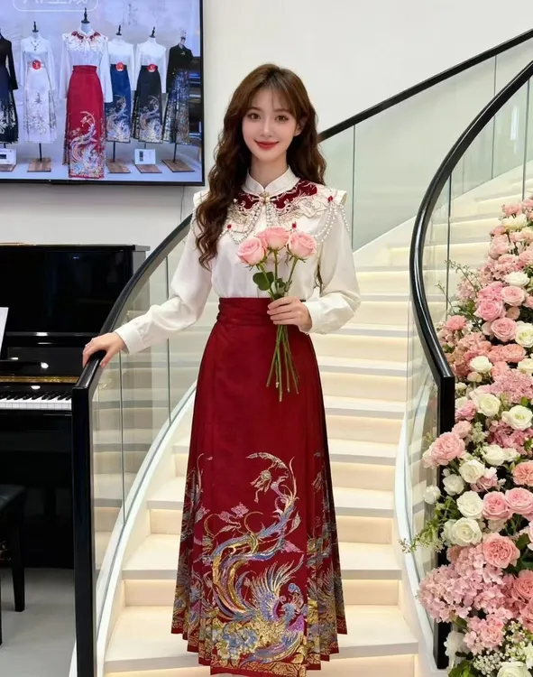 【拍一发4】【七彩凤凰】原创-秋冬织锦缎 妆花马面裙 重工款国风百搭