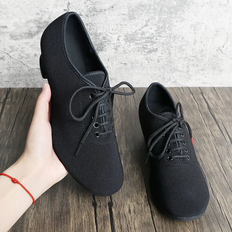 丹宝罗摩登舞拉丁舞教师鞋舞蹈鞋女士四季款经典百搭牛津布舞鞋于