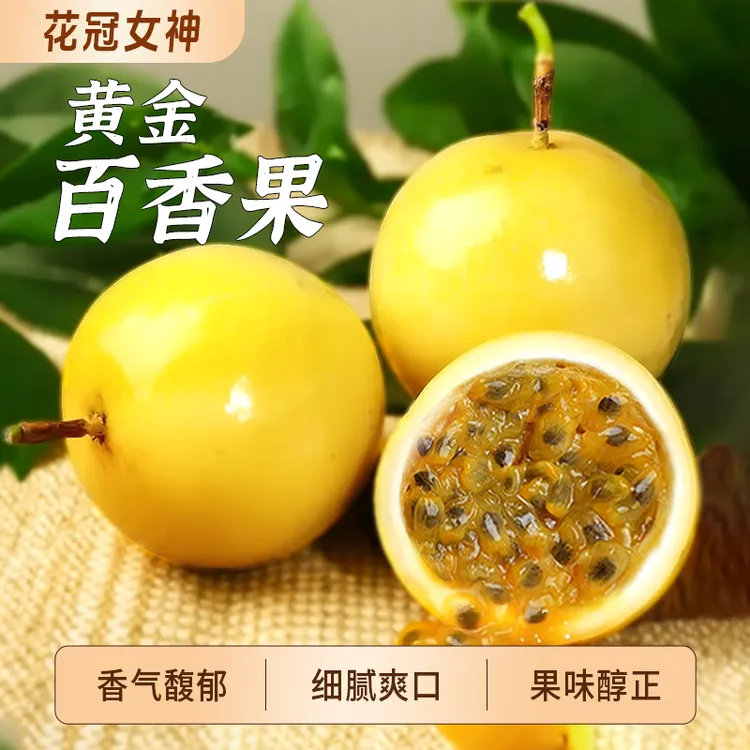 【花冠女神】钦蜜九号黄金百香果黄金果新鲜水果热卖送开果器特大
