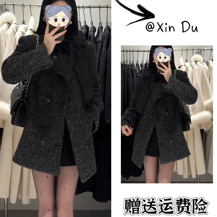 2025秋冬季新款时尚显瘦气质女士网红洋气外套百搭款D25187