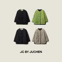 “丝境安羽”双面穿光影廓形秋冬圆领90白鹅绒服外套 FW114004-185