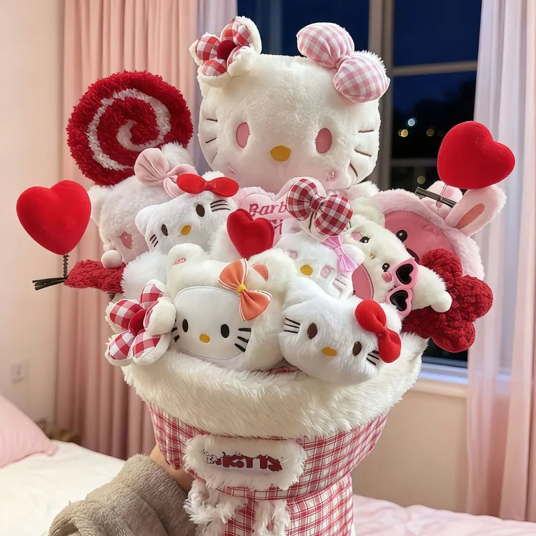 哈喽Kitty玩偶花束少女心可爱毛绒公仔花圣诞礼物生日送闺蜜女友