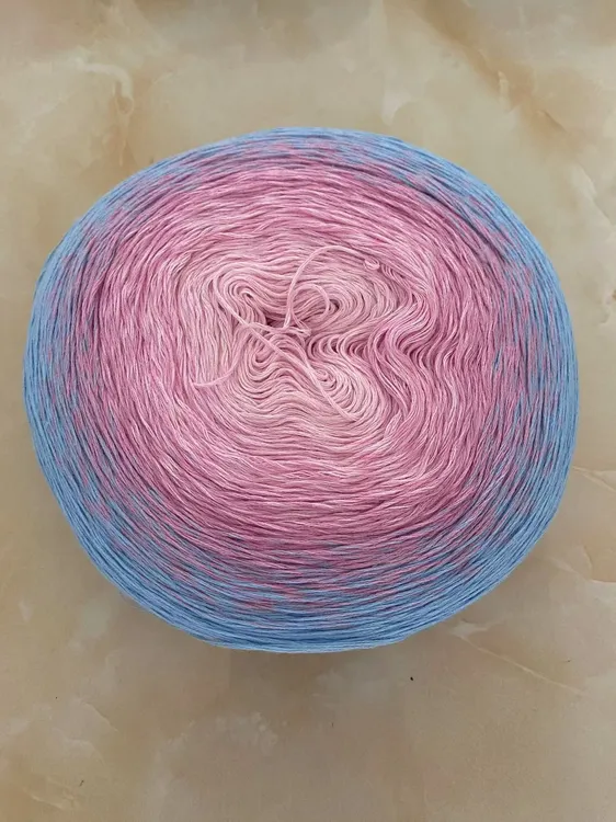 5股350克纯棉渐变蛋糕线细线披肩围巾毛衣手工手编