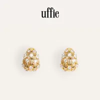 UFFIE 铜合金仿水晶耳饰 星闪菠萝耳钉