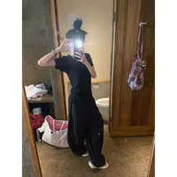 “清仓款”韩代波点裤春季新款宽松小波点显瘦直筒拖地裤023