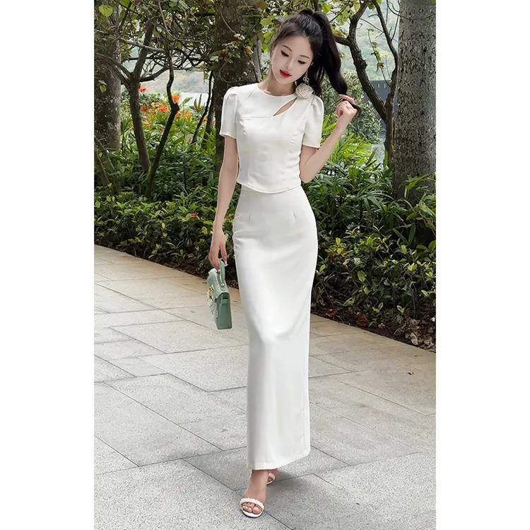 格润雅独特漂亮夏装两件套2025新款小众别致花朵设计感时尚套装女