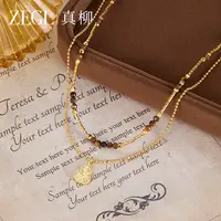 ZEGL 镀K金【金禧福禄】真柳葫芦叠戴项链美拉德时尚配饰轻奢颈链
