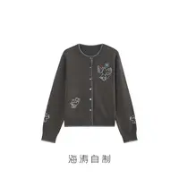 【海涛大叔】「雾岛听澜」羊毛设计款刺绣爱心和平鸽单排扣圆领针织衫