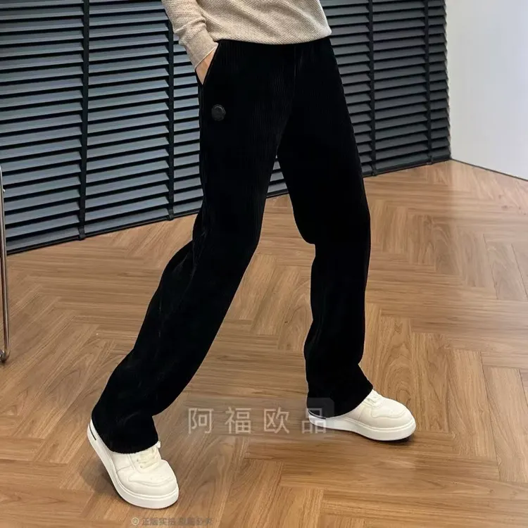 【阿福欧品】男士高奢百搭超软糯绒感直筒休闲裤CD