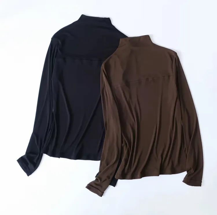 JUNJIE大码女装胖mm时尚修身显瘦气质省钱风打底衫