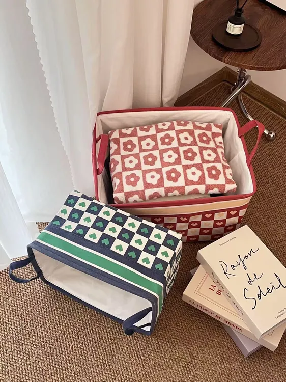 65%棉布艺收纳筐抽屉式防水大容量搬家学生宿舍储物可折叠家用