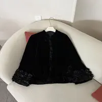 【DTWW大头韦韦】国风丝绒花边棉衣外套123107