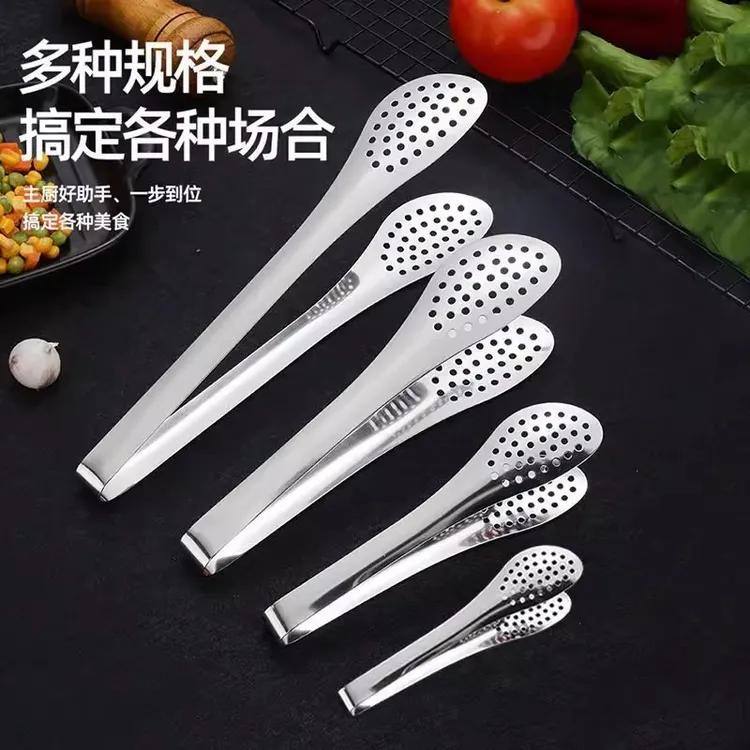 食品夹夹菜夹子不锈钢烧烤夹西餐煎肉牛排夹厨房防烫面包夹食物夹