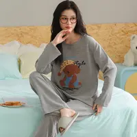 卡之恋睡衣冬季女款加厚加绒瞌睡熊毛茸茸家居服【加厚绒料290g】