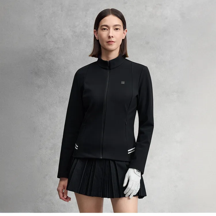 Fila/斐乐女【短款高弹显瘦】秋季新款户外针织长袖外套A11W545501F
