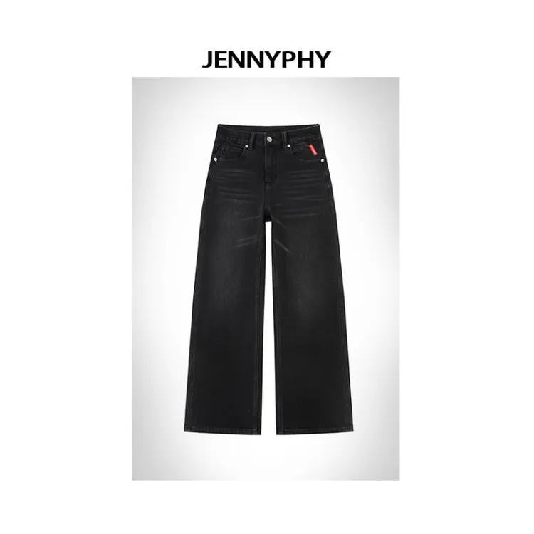 【JENNYPHY】高端大黑牛四面弹A字微阔直筒裤#6010