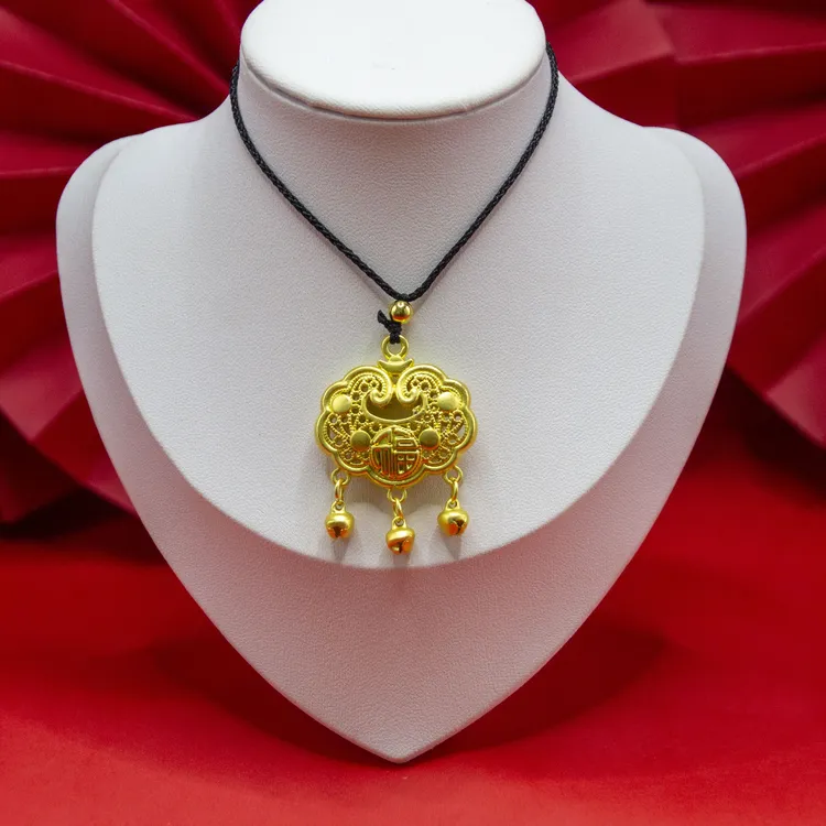 锌合金吊坠 平安锁古法工艺经典时尚百搭长命锁 新年礼物 送女友