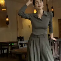 IMLINCONTE【纽森堡】老钱风德国扬子纱修身POLO领针织衫RX52ZZ095