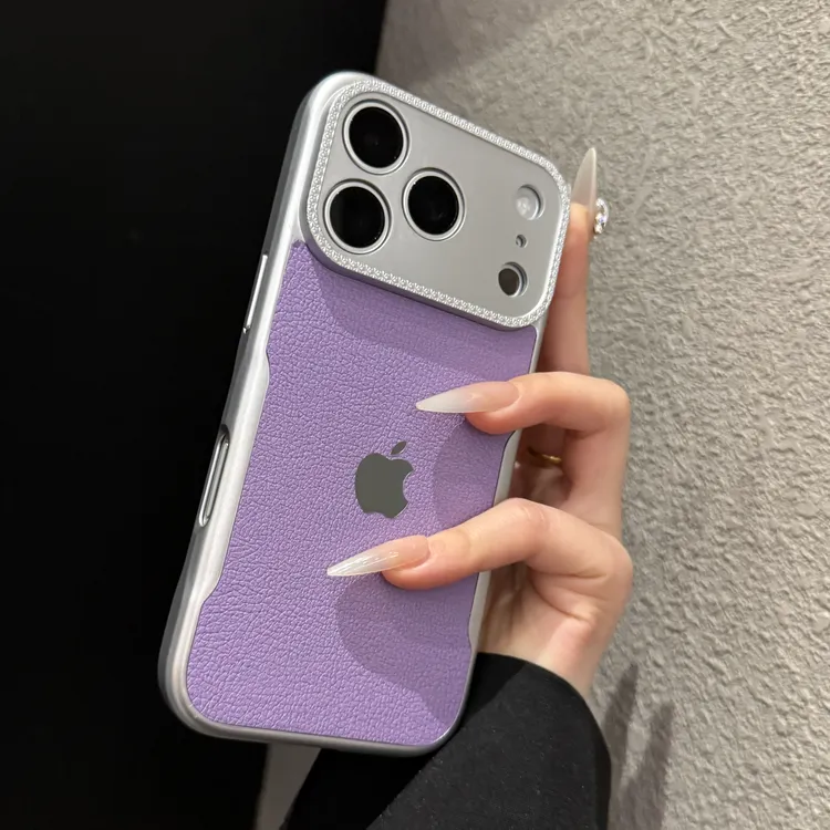 荔枝皮纹小蛮腰适用苹果17promax手机壳高级iPhone16创意15时尚14