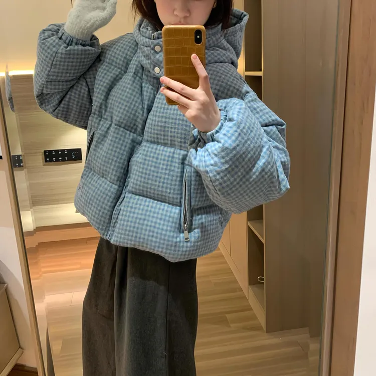 巨好看小个子连帽棉服女冬季新款韩版时尚休闲气质保暖面包服9298
