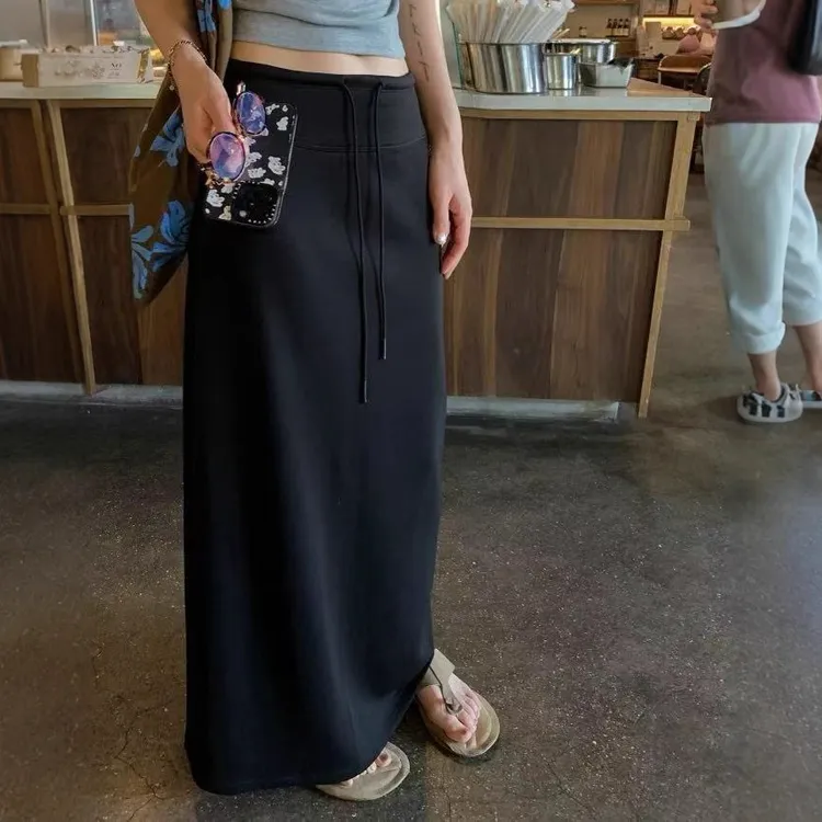 显瘦高腰百搭韩版字时尚气质半身裙女年秋季高腰显瘦太空棉