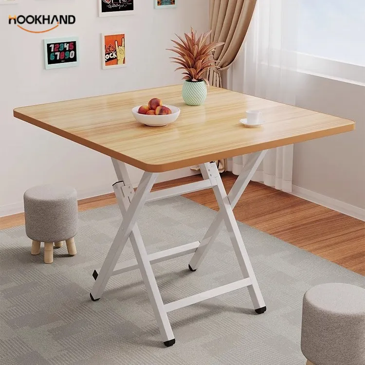 可折叠桌餐桌夜市小吃简易圆桌出租屋户外便携摆摊吃饭方桌小桌子