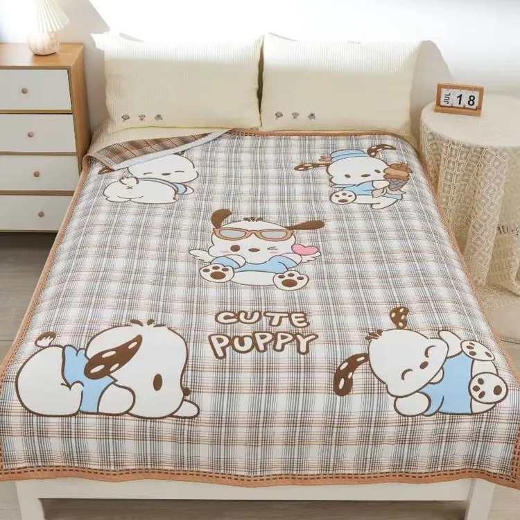 帕恰狗加厚十层纱布泡芙被150*200纯棉100%全棉儿童盖毯被子秋冬