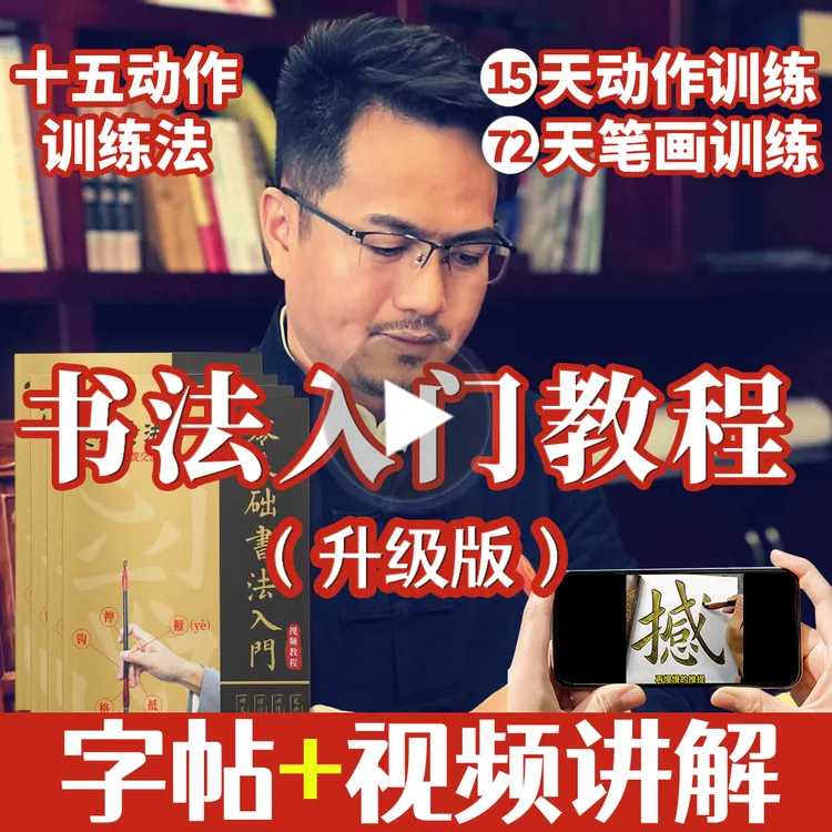 书法入门练习帖扫描可看动作要领讲解欧楷基本笔画解剖图商品图
