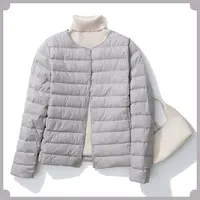 【数兰朵】90白鸭绒 “胶囊羽绒服”轻薄长袖羽绒外套女轻盈保暖叠穿