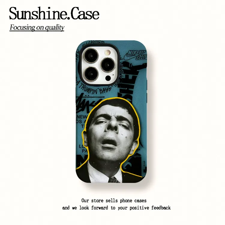 菲林二合一适用苹果华为oppo手机壳个性憨豆17PRO/16