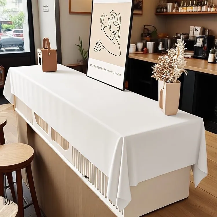 新款电视柜桌布仿羊皮防水斗柜长条盖布高级感餐边柜防尘台布