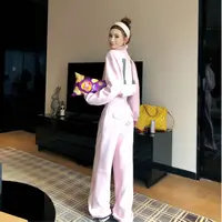 婉君【韩高练习生】秋季时尚加绒数字休闲时尚套装LWJ25B2TZ1978