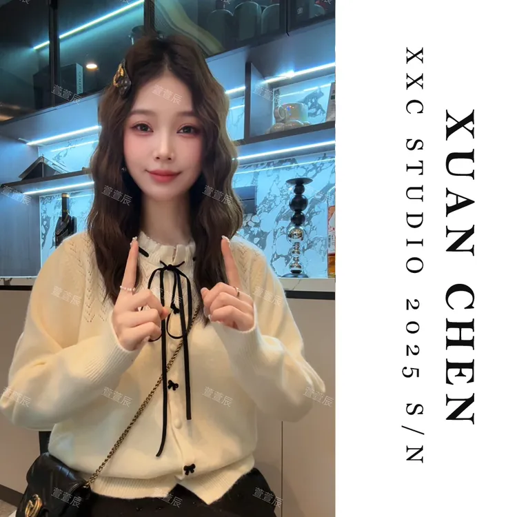 【晴天雪地】针织衫女秋冬设计感轻奢ins风洋气外出新款毛衣#9259