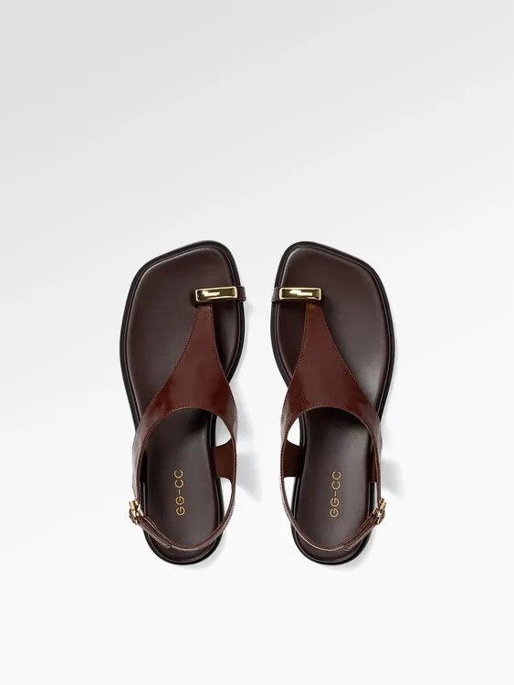 【南法海滩】GGCC2025年夏季新款法式度假风镂空夹趾凉鞋女平底鞋