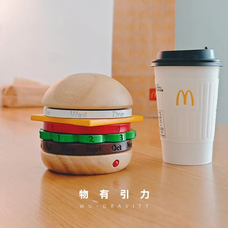 物有引力 汉堡万年历 桌面摆件生日礼物小众送男生女朋友闺蜜稀奇