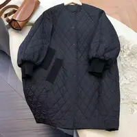 9131【凡家衣橱】中长款冬季百搭长袖棉服棉衣上衣标准免烫中长款