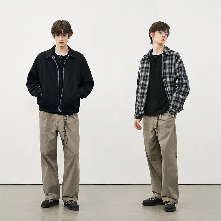 714street两面穿格子哈灵顿夹克2025秋冬新款工装老钱风男521606