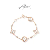 AIAX 925银 镀K金 温柔轻奢气质经典百搭老花手链TSS7269