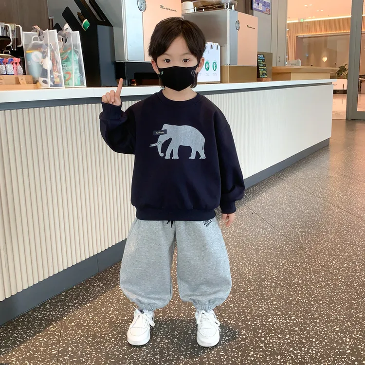 男童秋套装2025新款洋气宝宝秋季衣服儿童春秋装休闲卫衣两件套潮