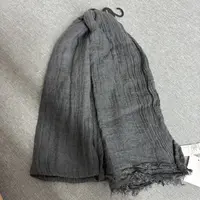 人棉纯色经典百搭灰色围巾