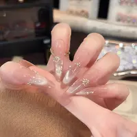 【 流光】抒雅手工穿戴甲纯欲气质指尖渐变淡雅高级指甲贴