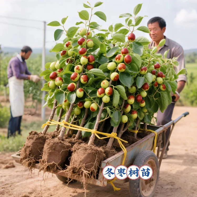 冬枣树活苗北方南方大枣超甜特大庭院嫁接冬枣地栽果树苗