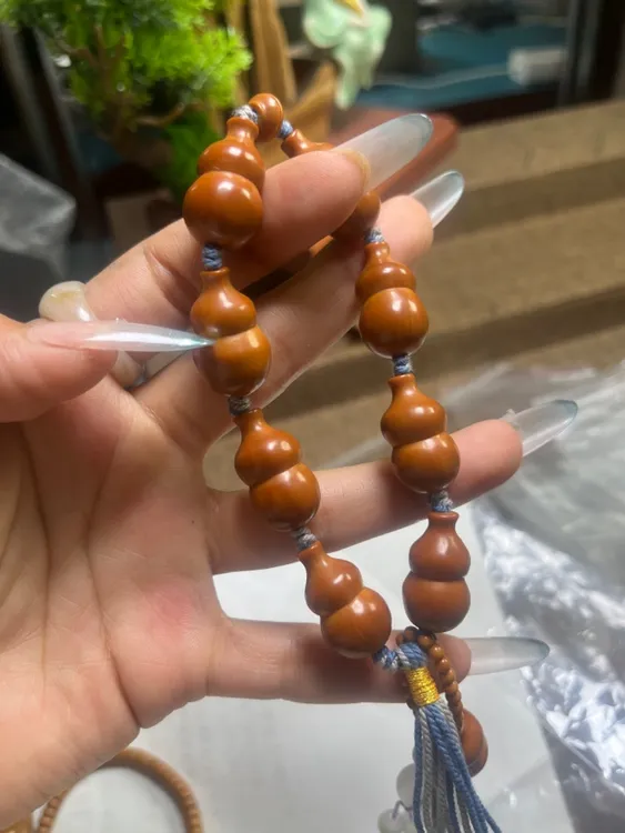 橄榄核纯手工八宝中的葫芦手串精品