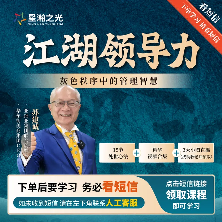 苏教授：苏教授江湖领导力在线视频课D