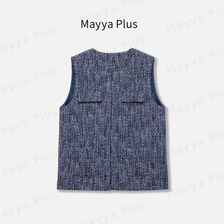 【南洋千金】Mayya Plus麦芽定制春秋流光风叠穿马夹女外套32537286