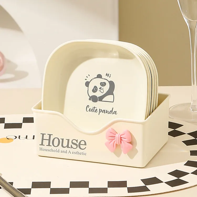 日式吐骨碟家用垃圾吐骨头盘碟食品级加厚小吃盘塑料菜碟可微波炉