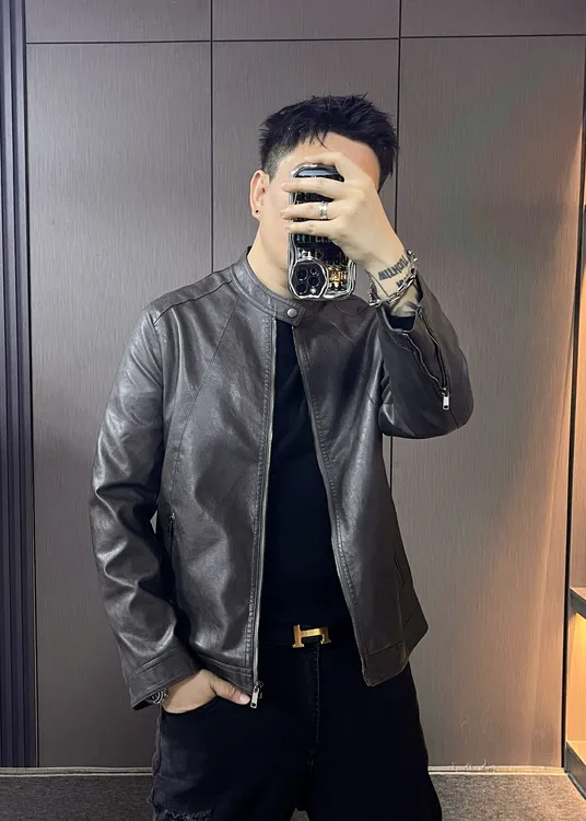 【楠先生】5122秋季皮衣高品质新款男士外套立领休闲夹克机车服秋冬