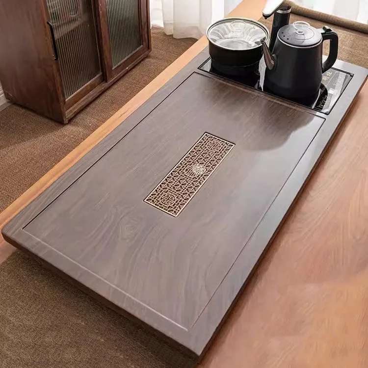 整套功夫茶具客厅2025新款茶台茶海茶盘一体全自动烧水壶家用简约